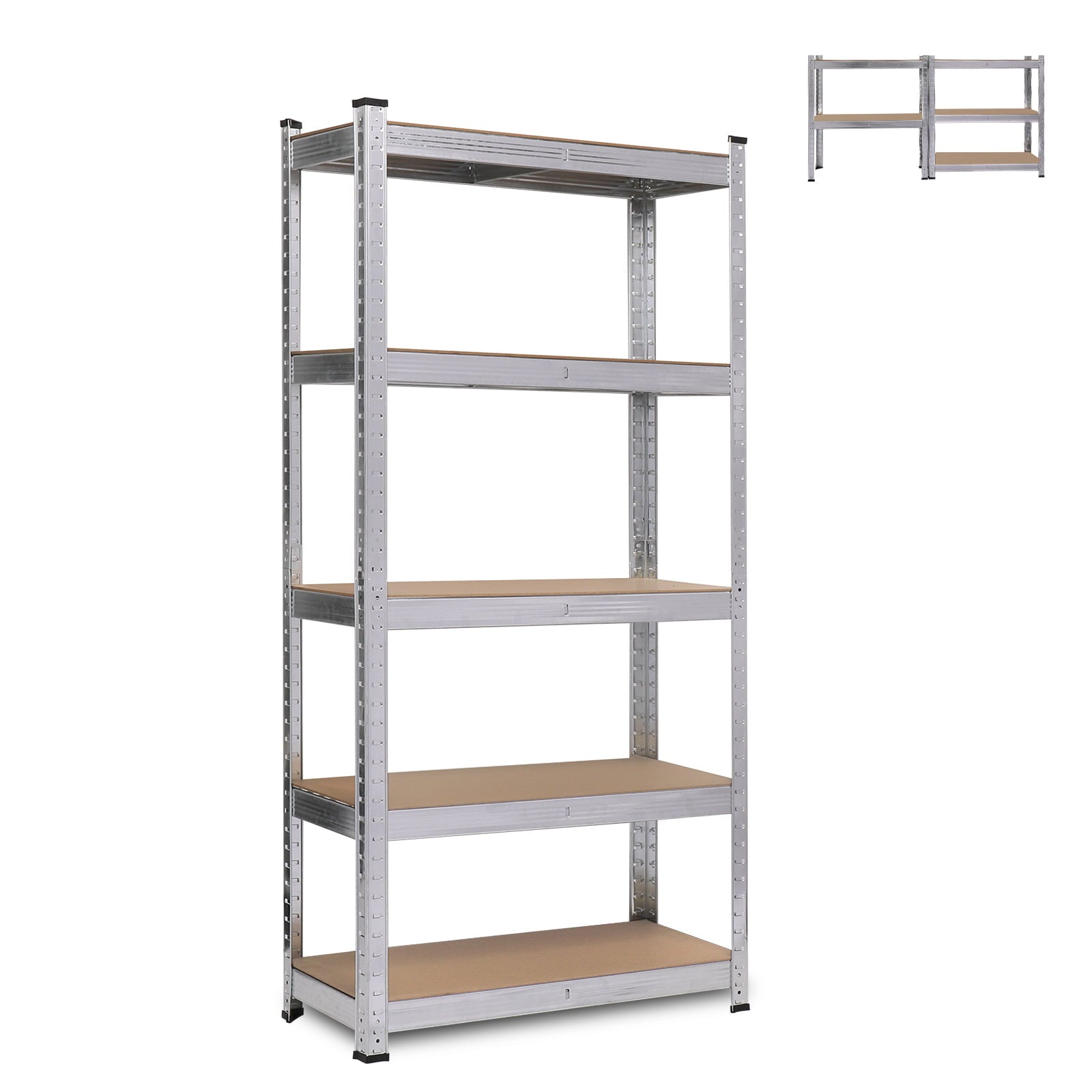 Storage Shelves 5 Tier Adjustable Garage Storage Shelving, JLK-Tek Heavy Duty Metal Storage Utility Rack Shelf Unit for Warehouse Pantry Closet Kitchen, 27.6