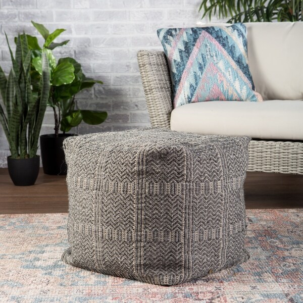 Ailith Indoor/ Outdoor Tribal Pouf/ Floor Pillow