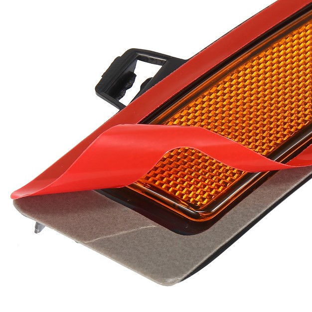 Unique Bargains 63147274433 Vehicle Bumper Reflector For Bmw Xdrive35d Xdrive35i Red black yellow 2pcs