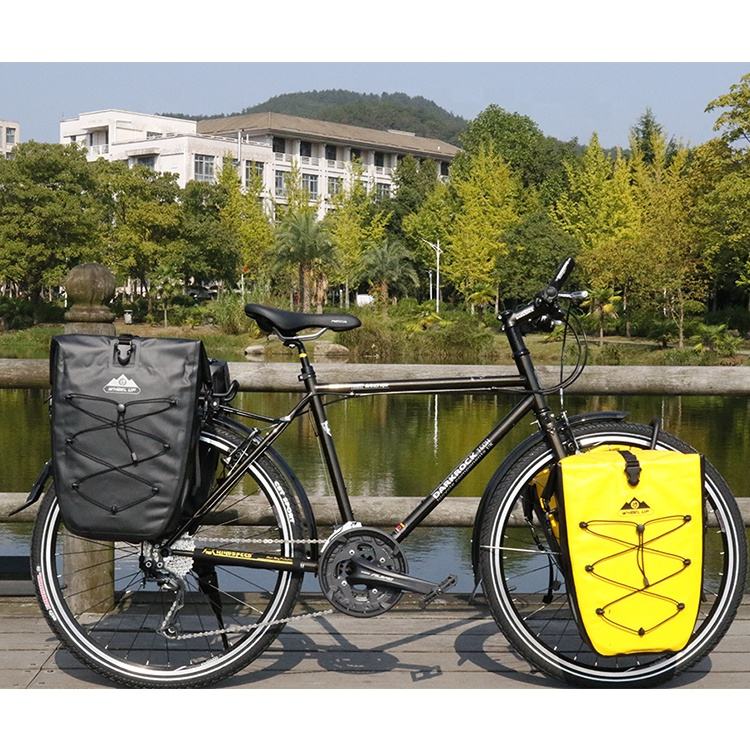 WHEEL UP PVC 25L Waterproof Cycling Rack Panniers Bicycle Travel Pannier Bag Bike Pannier Bags