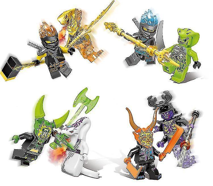 Ninja Minifigures Set 24 Pack Action Figure Anime Shinobi Doll Kids Toys Birthday Party Gifts