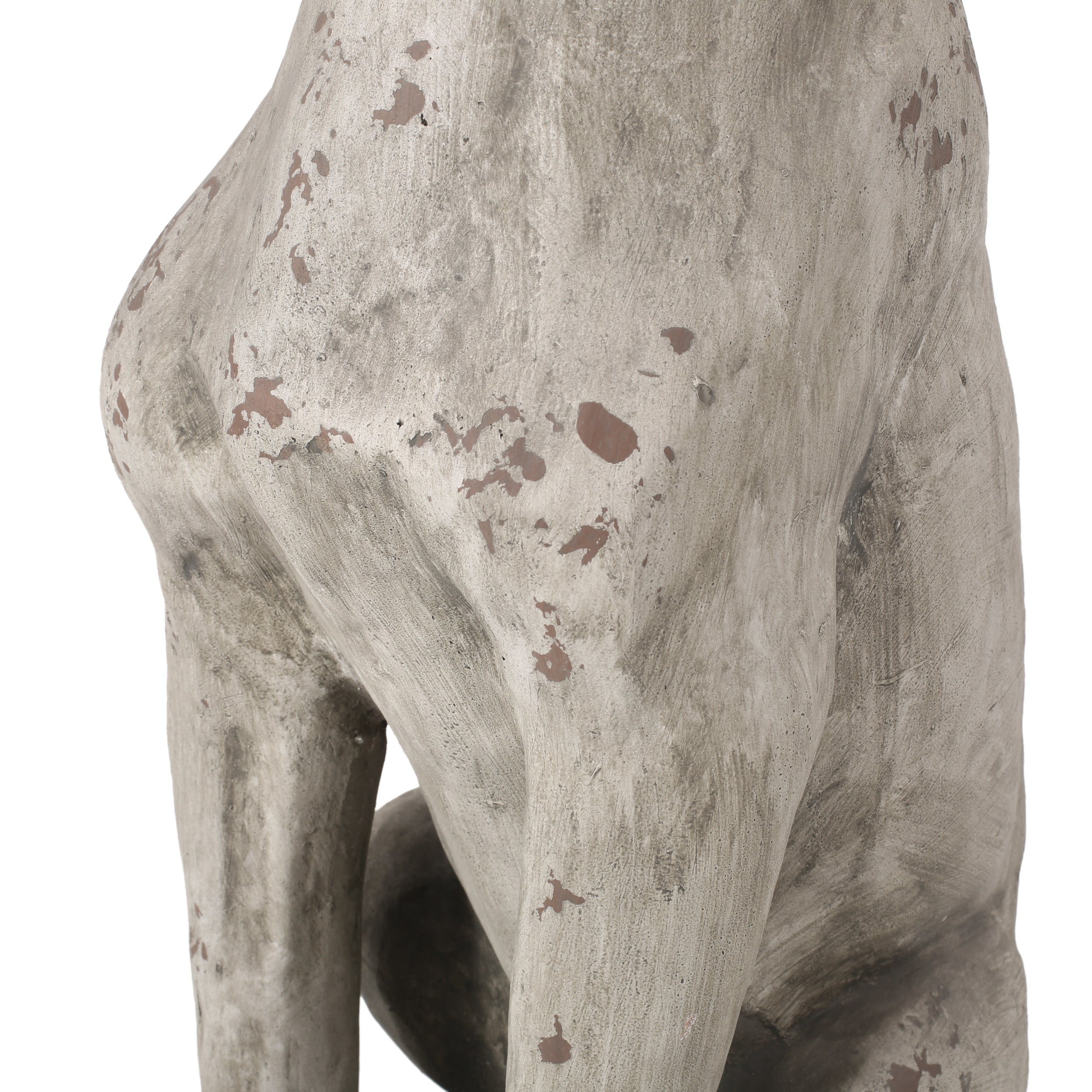 Ashtabula Outdoor Dog Garden Statue, Antique White