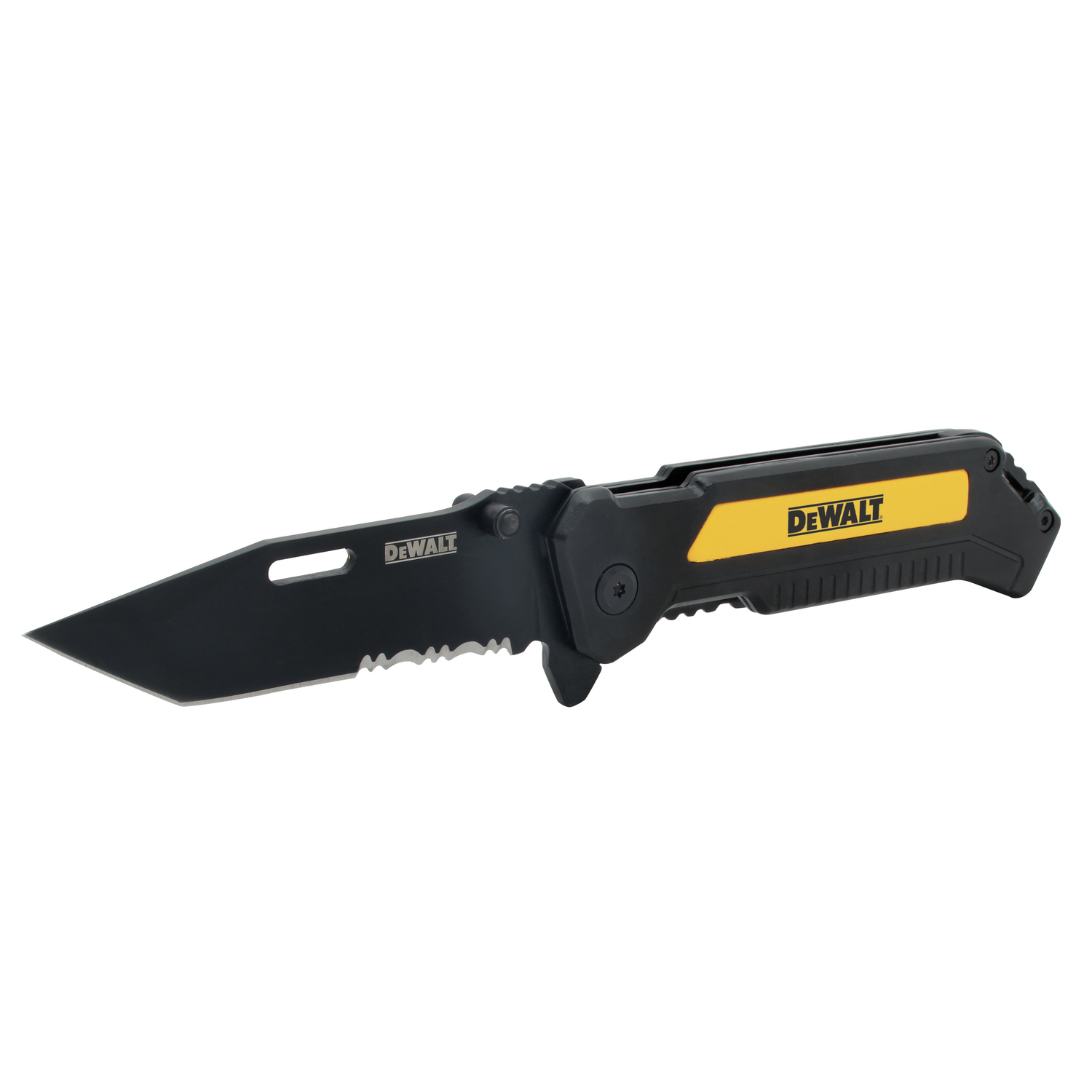 DW 7 in. Folding Pocket Knife Black/Yellow 1 pk