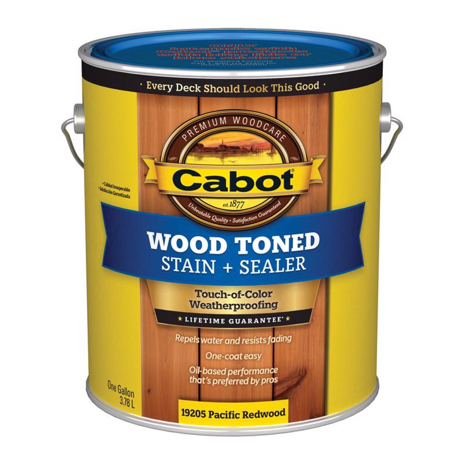 Cabot Wood Toned Low VOC Transparent Pacific Redwood Oil-Based Deck and Siding Stain 1 gal