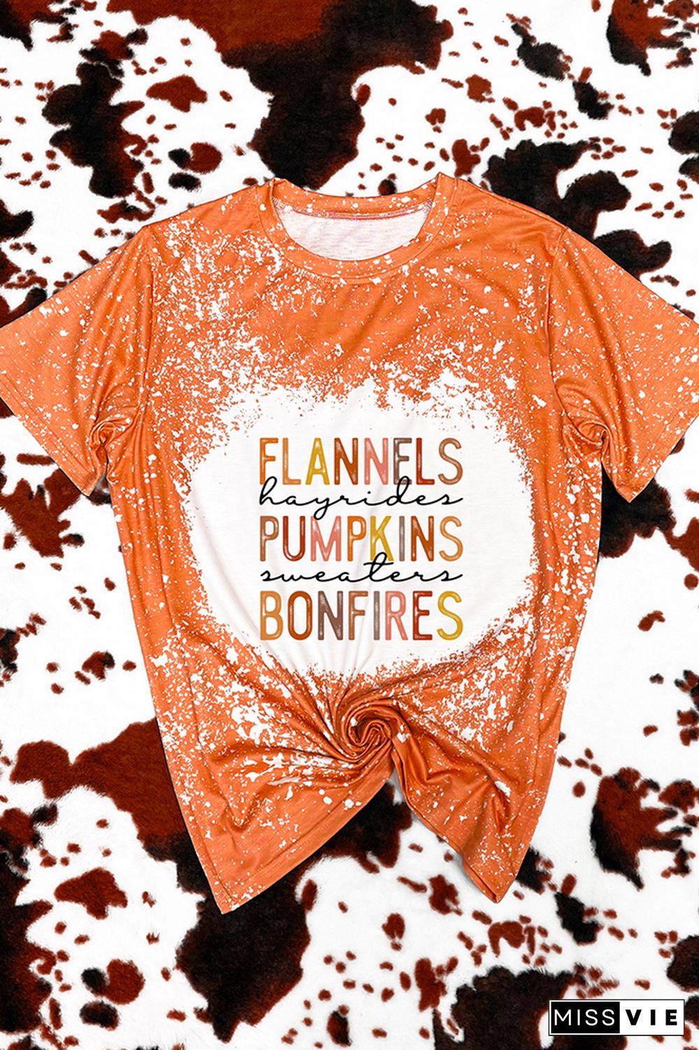 Flannels Hayrides Pumpkins Vintage Christmas Graphic Tee Wholesale