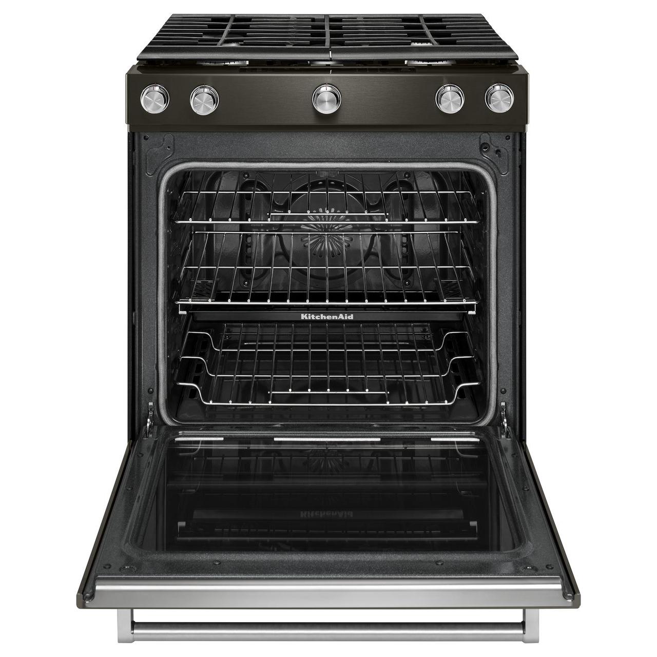 KitchenAid 30-inch Slide-In Gas Range KSGG700EBS