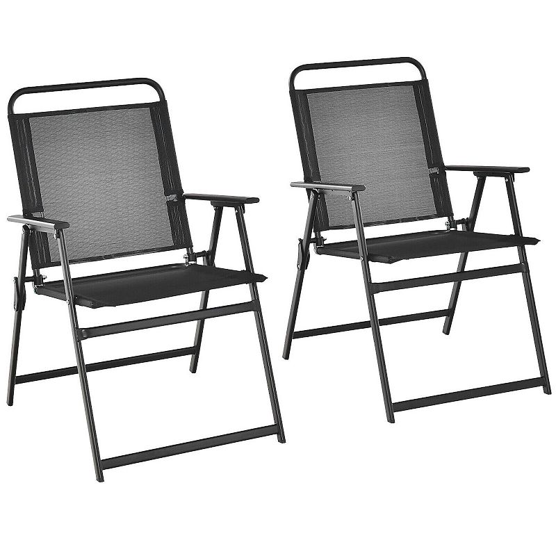 Outdoor Folding Chairs with Breathable Seat