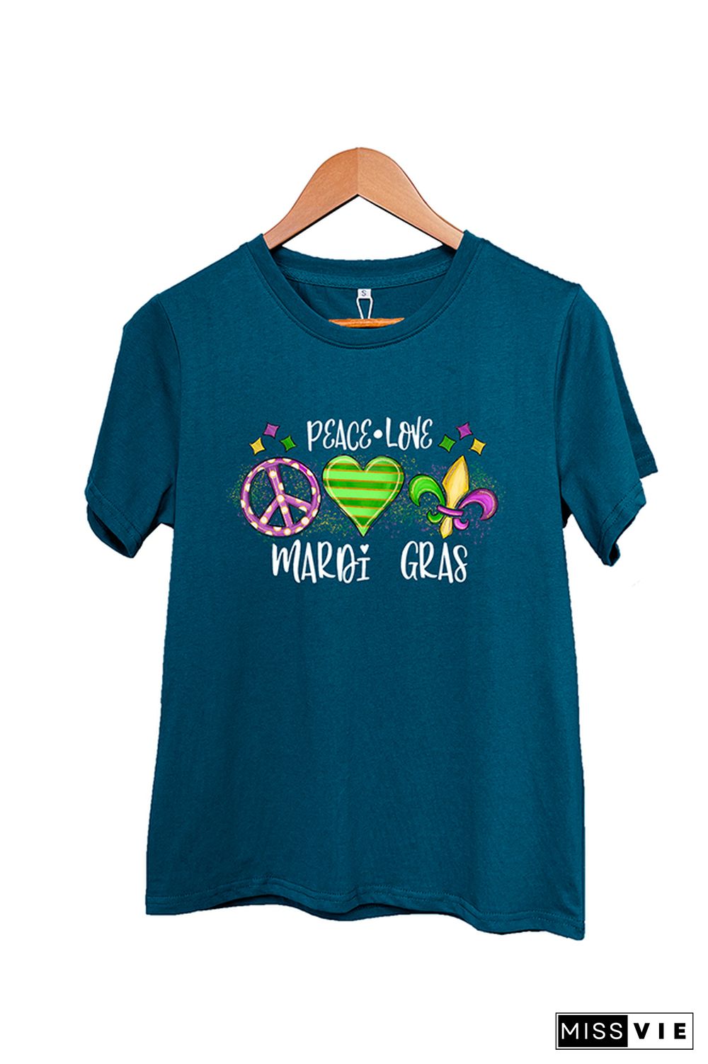 Mardi Gras Short Sleeve Graphic Tee Wholesale