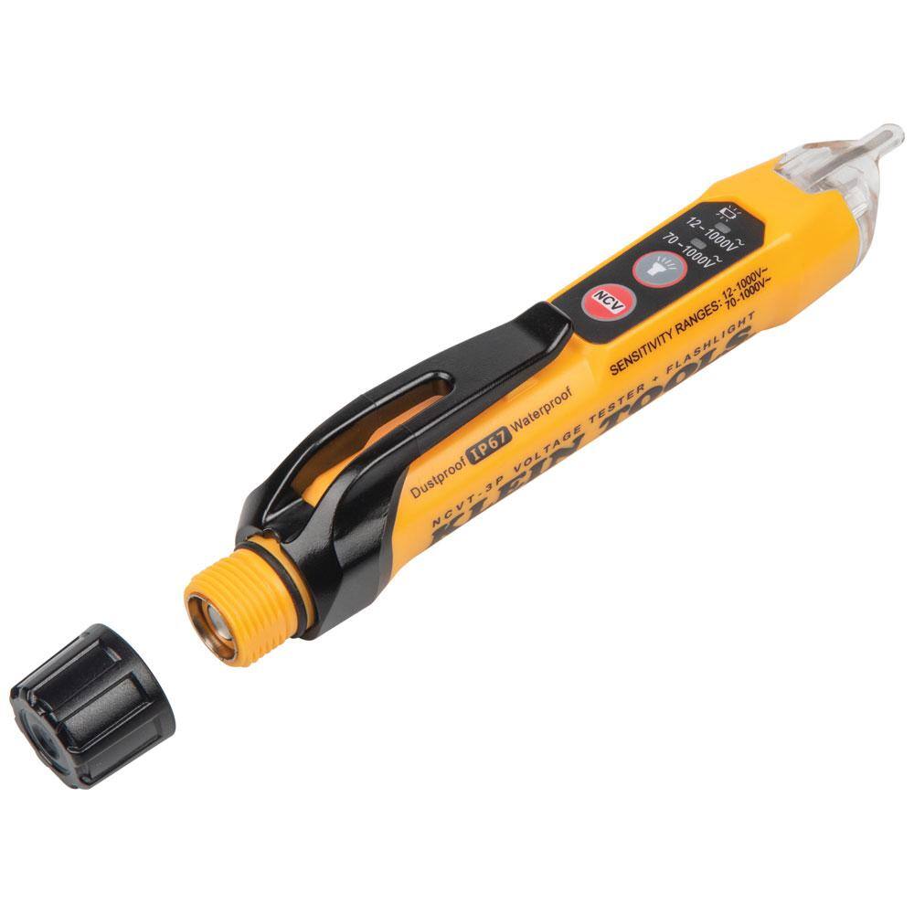 Klein Tools Dual Range Non-Contact Voltage Tester w Flashlight 12 - 1000V AC and 4-in-1 Precision Electronics Screwdriver Tool Set M2O41408KIT