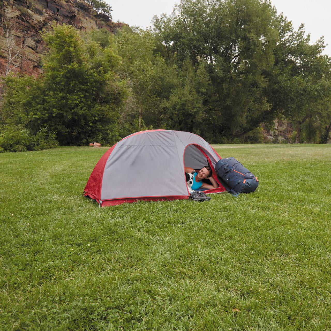 Ozark Trail 1-Person Backpacking Tent， with Large Door for Easy Entry