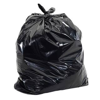 Aluf Plastics 55-60 Gal. Black Trash Bags - 38 in. x 58 in. (Pack of 100) 2 mil (eq) - for Construction and Commercial Use RCM-3858XXX