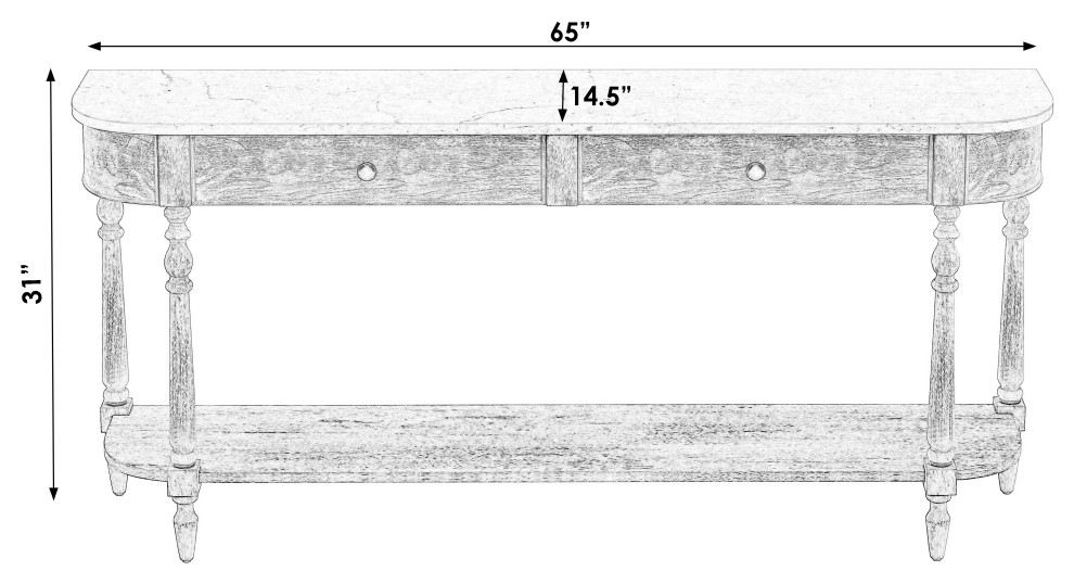 Danielle 65 quot2 Drawer Console Table   Transitional   Console Tables   by Butler Specialty Company  Houzz