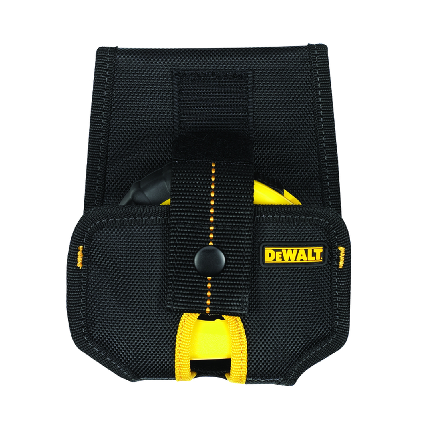 DW 1 pocket Polyester Fabric Tape Rule Holder 6 in. L X 8.25 in. H Black/Yellow