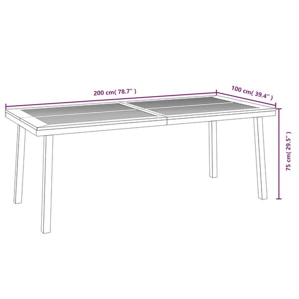 vidaXL Patio Table multisize Solid Wood Acacia