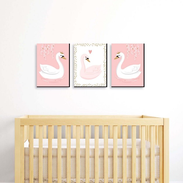 Big Dot Of Happiness Swan Soiree White Swan Nursery Wall Art And Kids Room Decorations Gift Ideas 7 5 X 10 Inches Set Of 3 Prints