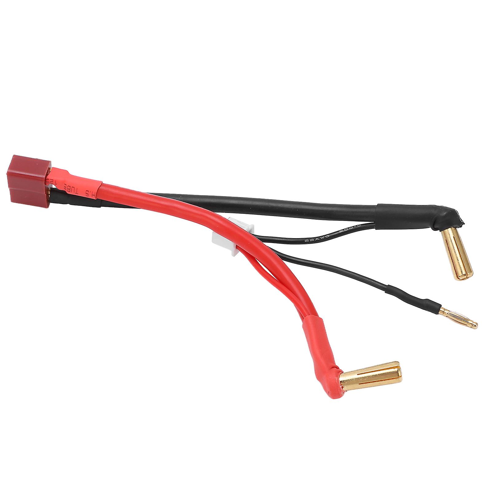 Rc Car T Plug Female To 90 4mm Banana Plug Male Cable With 2mm Head Rc Connecting Line For 2s 7.4v Lithium Battery