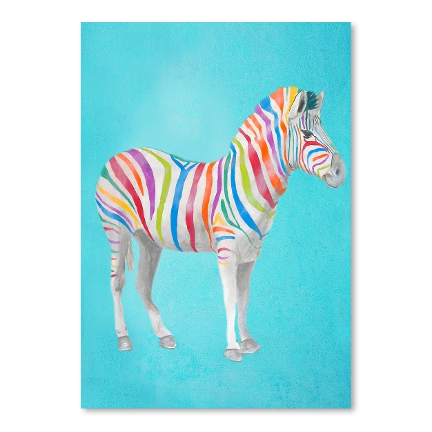 Americanflat Animal Modern Rainbow Zebra By Coco De Paris Poster Art Print