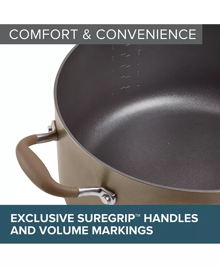 Anolon Advanced Home Hard-Anodized Nonstick 8.5 Qt. Wide Stockpot with Multi-Function Insert