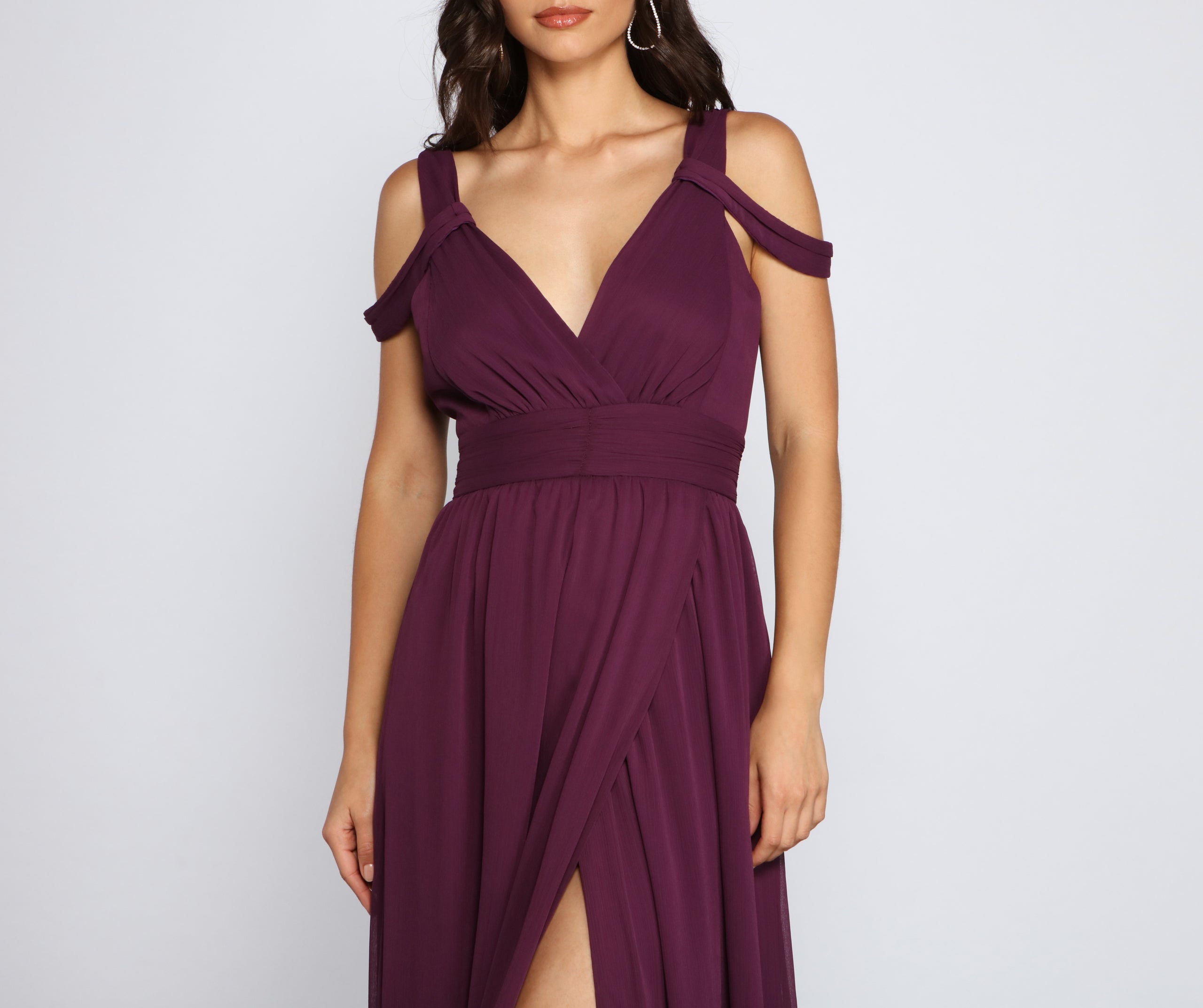 Tinsley Formal Chiffon Wrap Dress