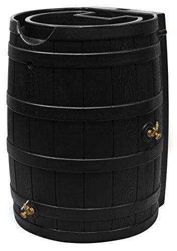 Good Ideas Rain Wizard 65 Gallon Rain Barrel - Black