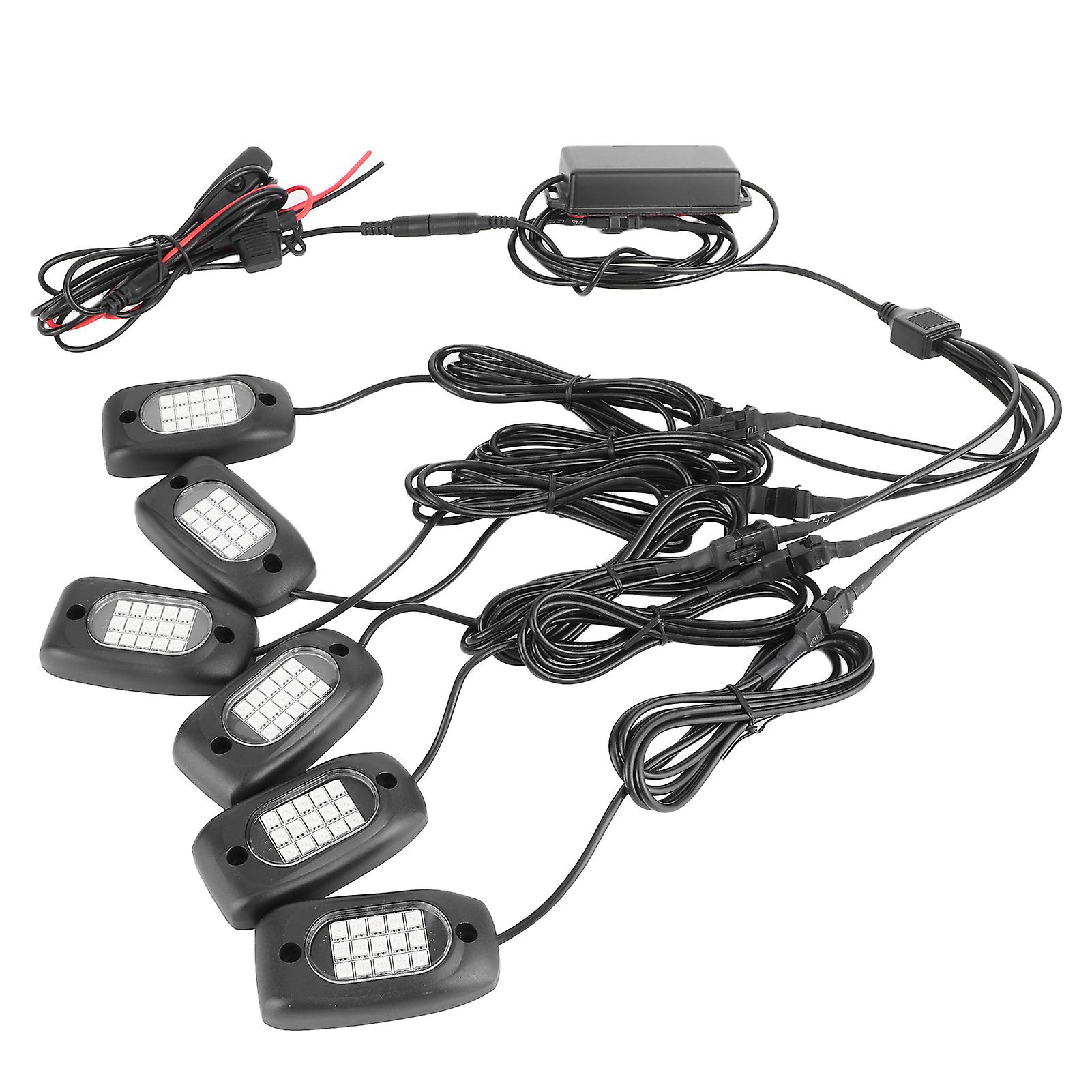 6pcs Atmosphere Chassis Light Car Exterior Decoration Neon Lamp Rgb Led For Jeep Atv Suv