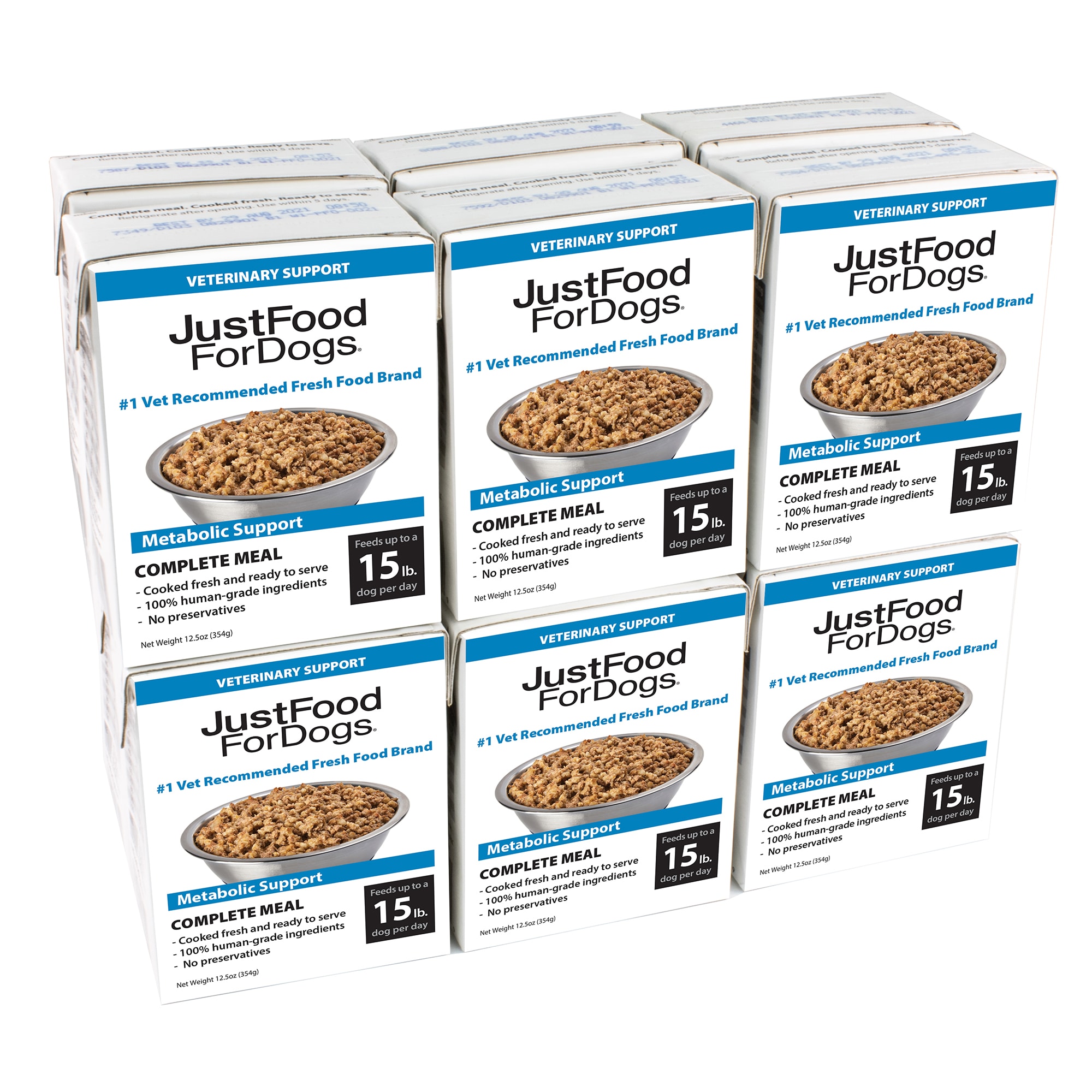 JustFoodForDogs Pantry Fresh Metabolic Support Wet Dog Food， 12.5 oz.， Case of 12