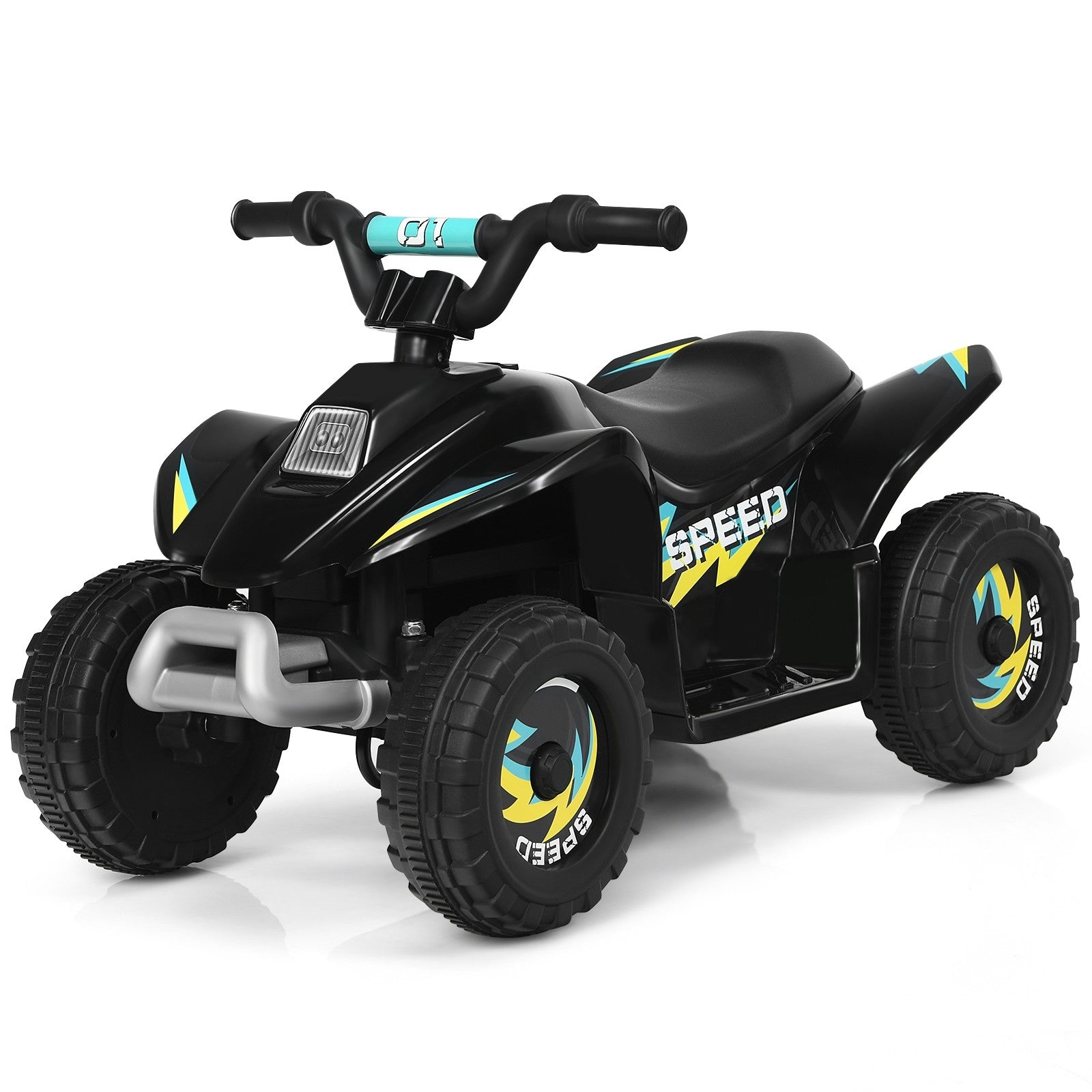 Costzon Ride on ATV, 6V Battery Powered Electric Quad, High/Low Speeds, Forward/ Reverse Switch