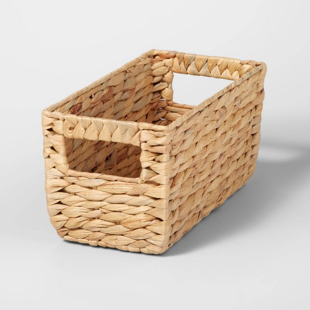 Woven Water Hyacinth Rectangular Basket