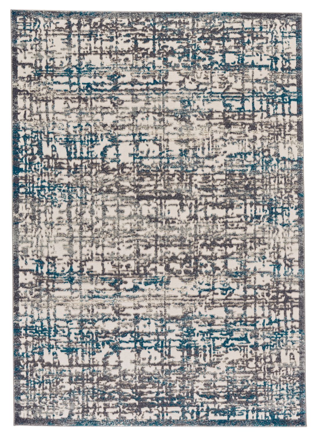 Plaza Gray and Teal Rug by BD Fine