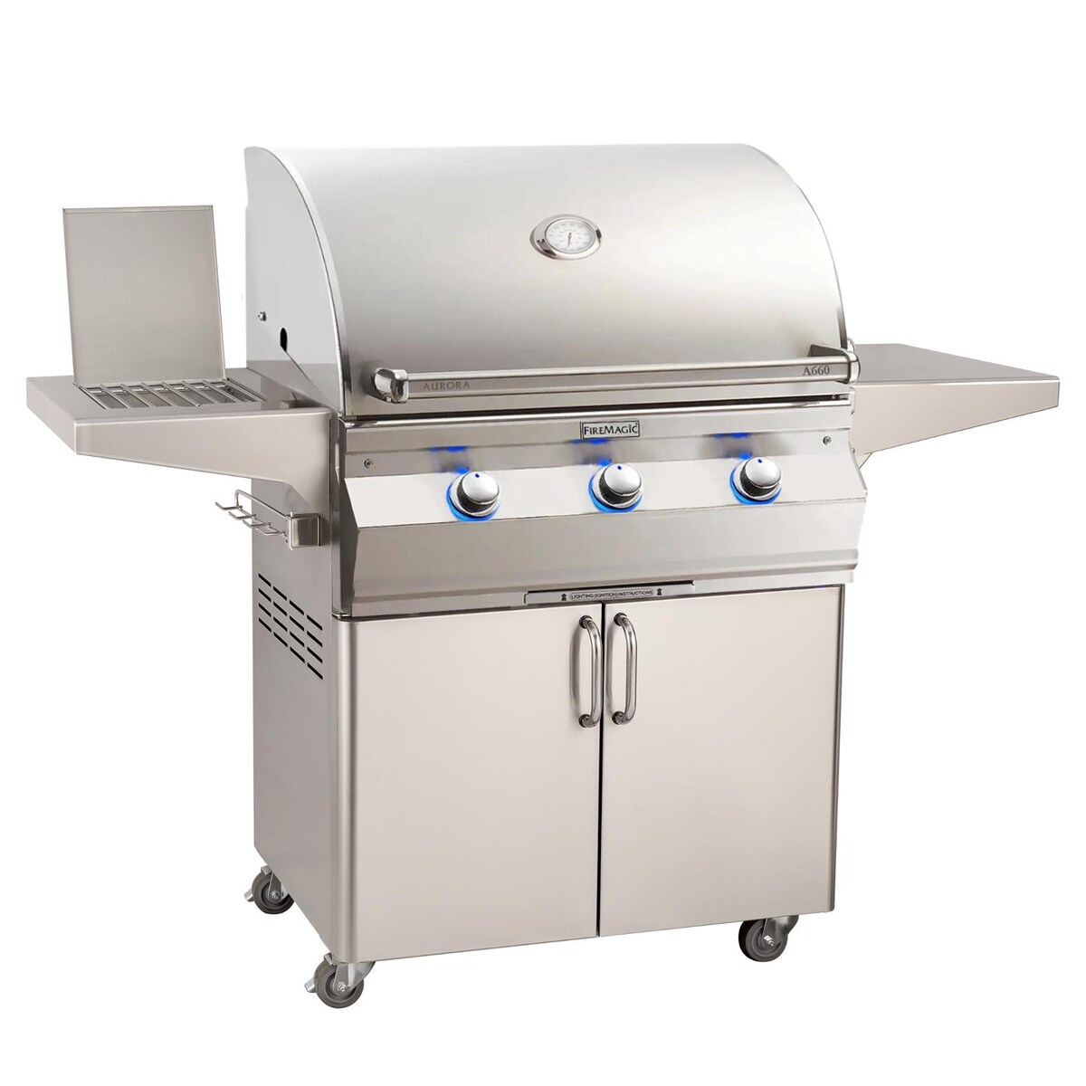 Fire Magic Aurora A660S 30-Inch Propane Gas Grill With Side Burner And Analog Thermometer