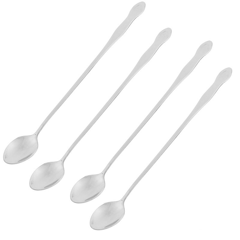 Stainless Steel Long Handle Tea Coffee Ice Cream Spoon 4pcs