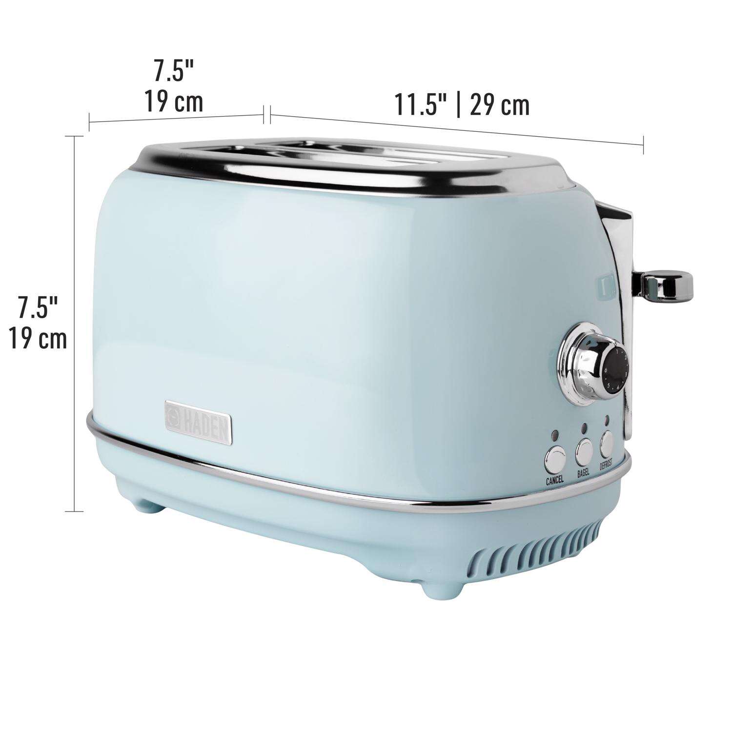 Haden Heritage Stainless Steel Blue 2 slot Toaster 8 in. H X 12 in. W X 8 in. D