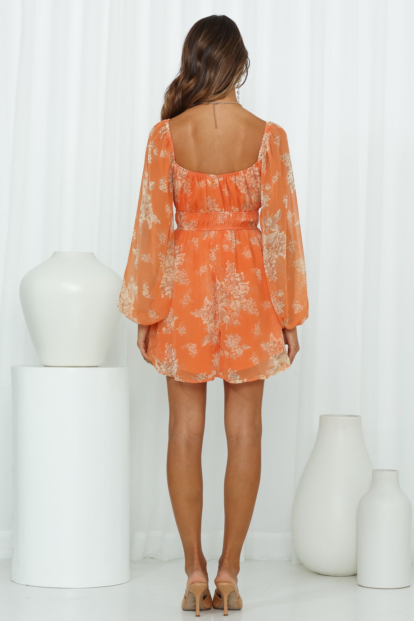 Hidden Kisses Dress Orange