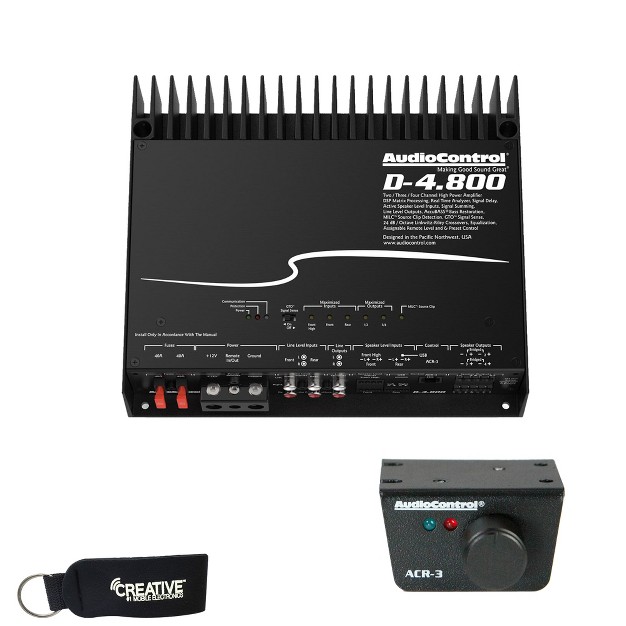 Audiocontrol D 4 800 High power 4 Channel Dsp Matrix Amplifier With Accubass amp Acr 3 Dash Remote