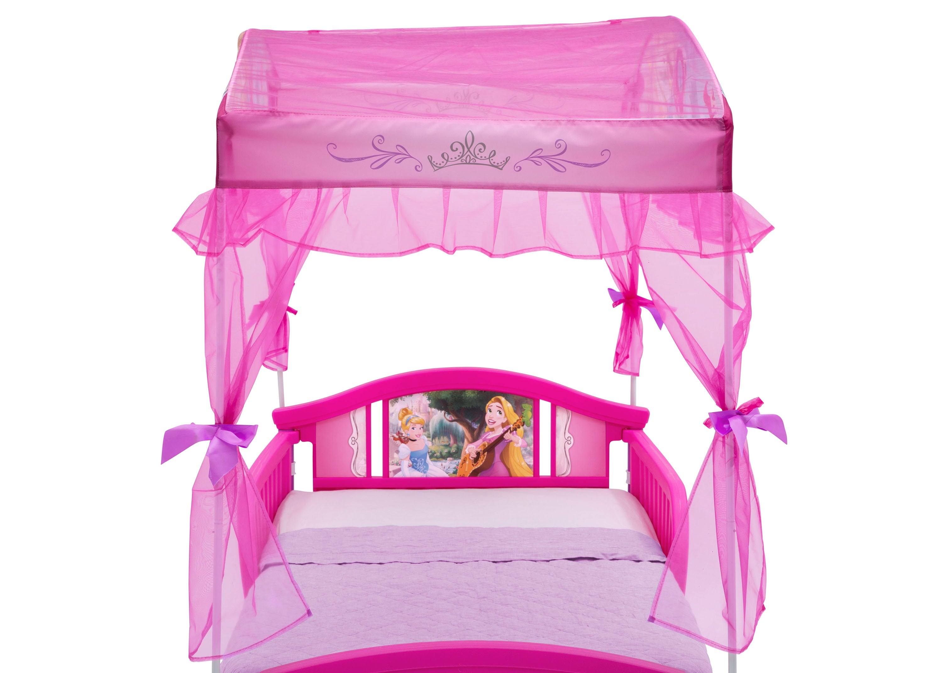 Delta Children Disney Princess Plastic Toddler Canopy Bed, Pink