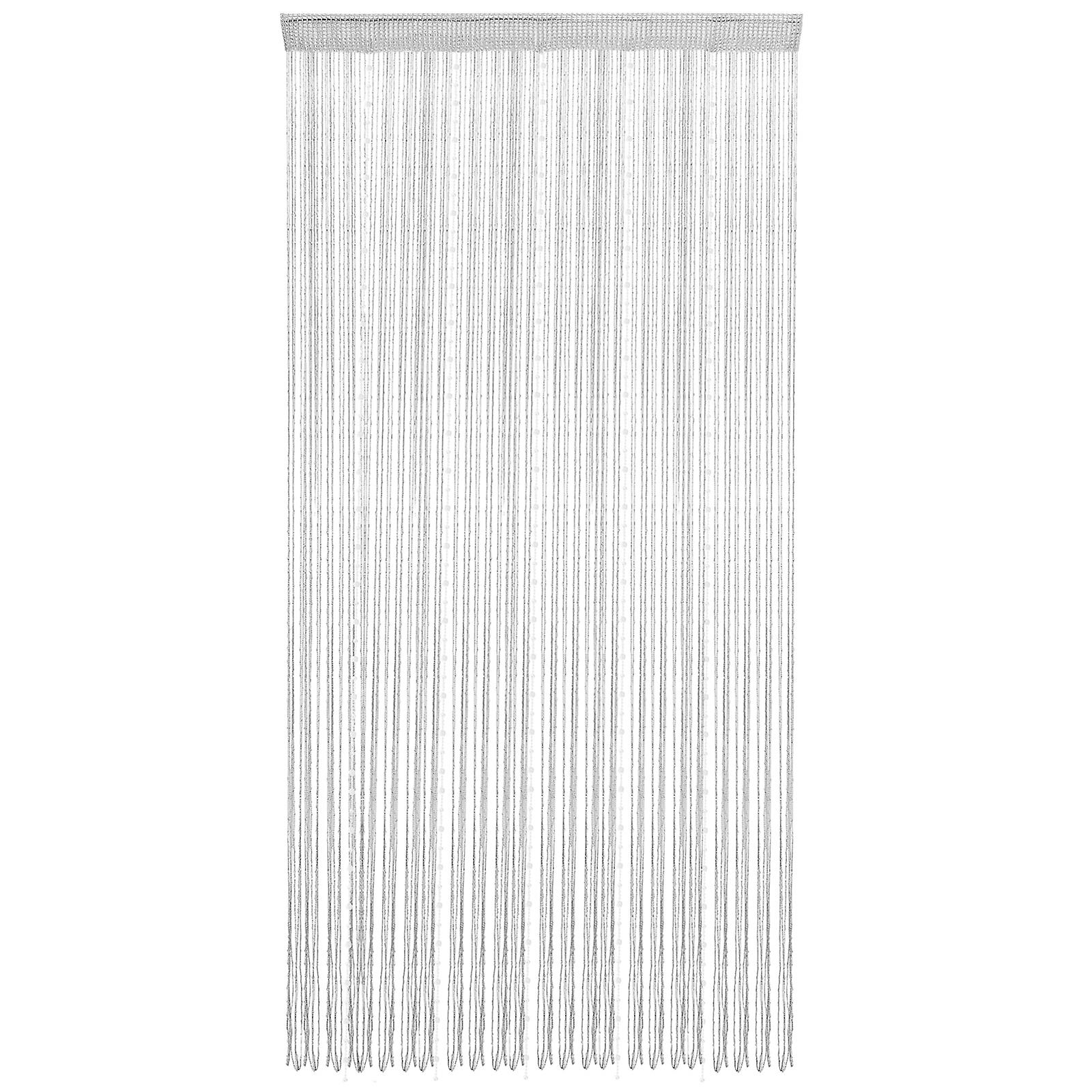 Crystal Bead Encrypted Wire Curtain Bedroom Partition Curtain (white， 1m Wide， 2m High， Rod-shaped)