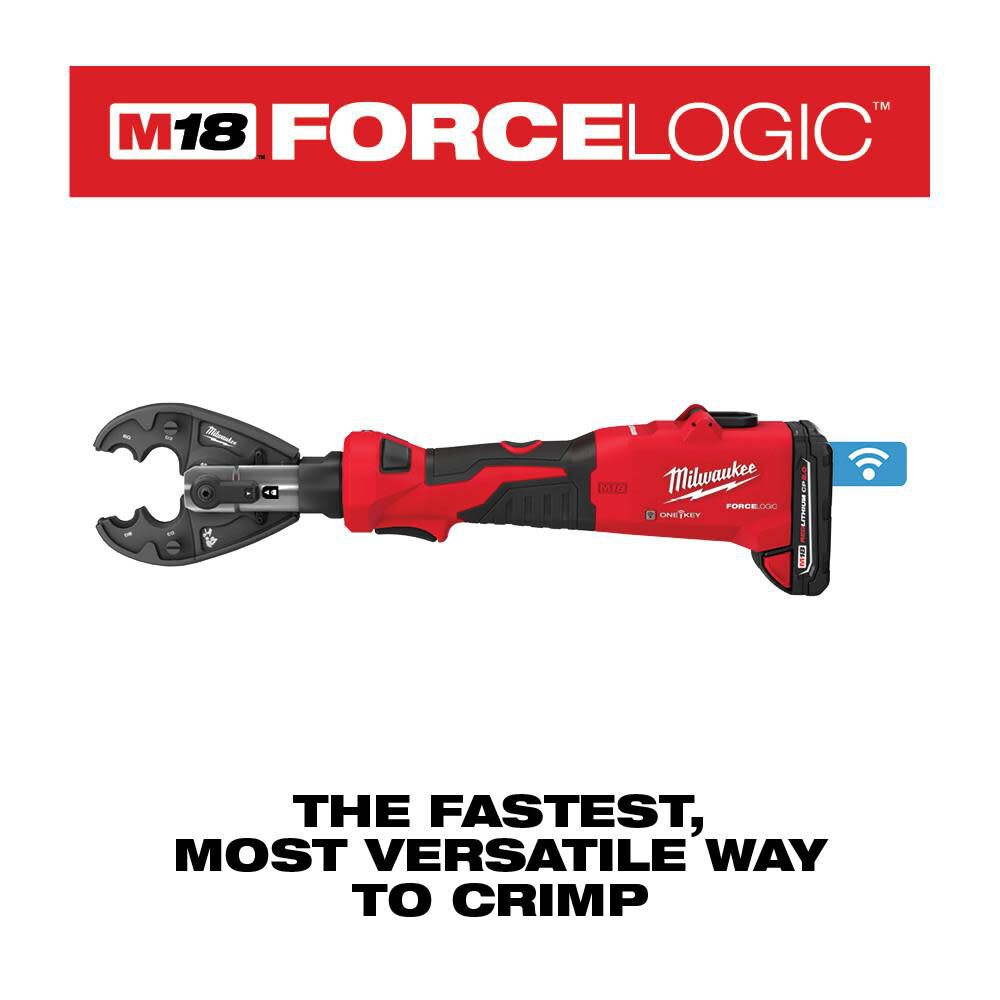 MW M18 FORCE LOGIC 6T Linear Utility Crimper Kit with BG-D3 Jaw 2978-22BG from MW