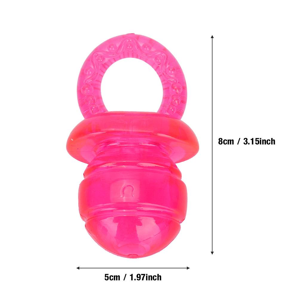 5 Pcs / Set Pacifier Shaped Pet Dogs Teether Teething Sounding Interactive Chew Toy (red)