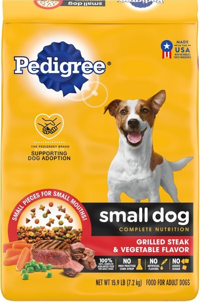 Pedigree Small Dog Complete Nutrition Grilled Steak and Vegetable Flavor Small Breed Dry Dog Food