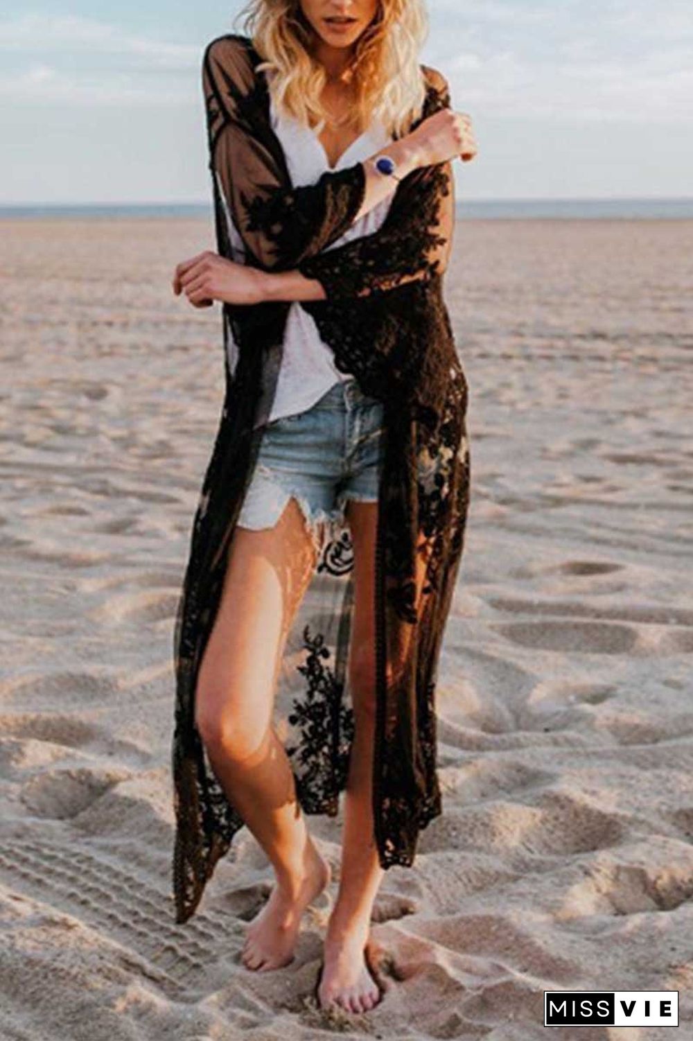 Sheer Shawl Beach Swimwear Cover-up