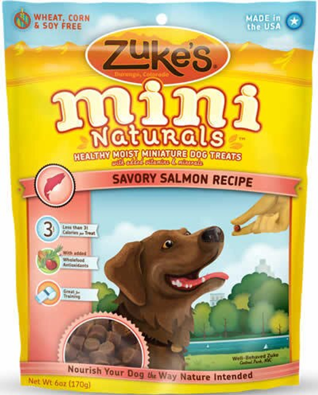 Zukes Mini Naturals Savory Salmon Recipe Dog Treats