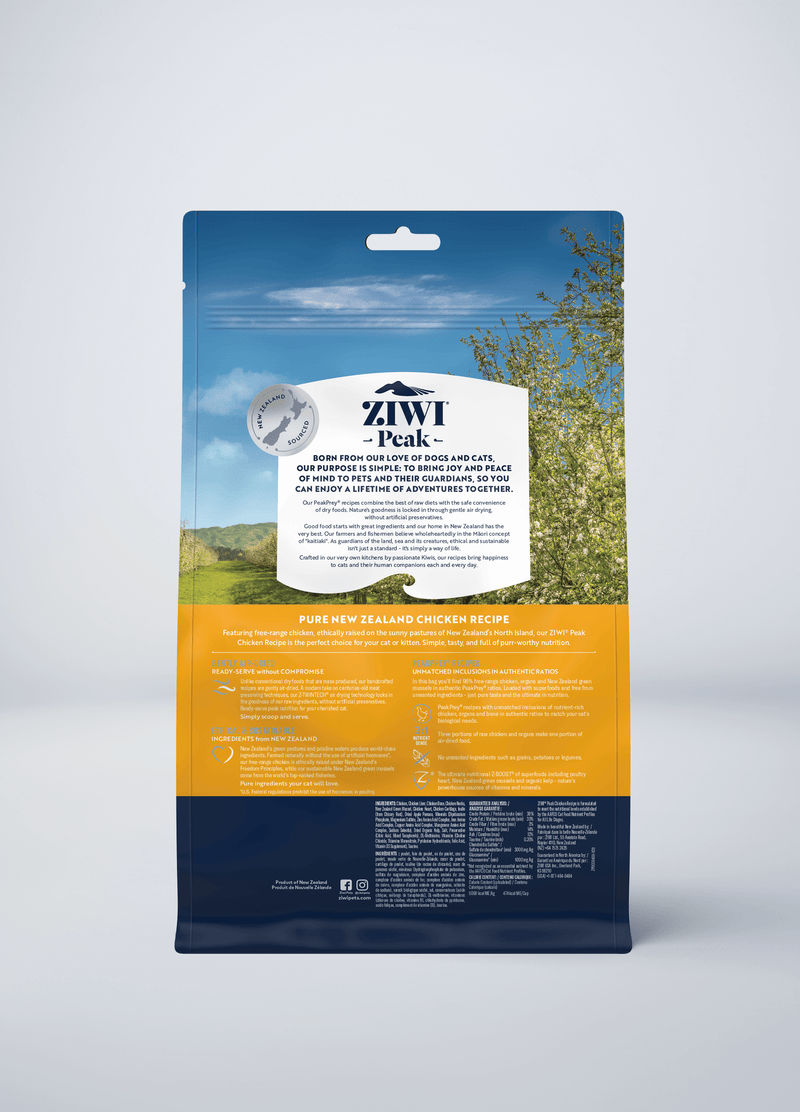 ZiwiPeak Grain Free Air-Dried Free-Range Chicken Dry Cat Food