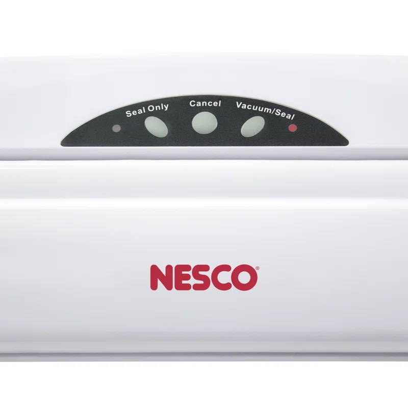 Nesco VS-01 One Touch Operation Food Vacuum Sealer with Vacuum Sealer Bags， White