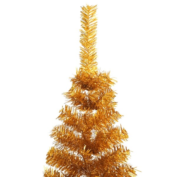 vidaXL Christmas Tree Decoration Artificial HalfCircle Tree with Stand PVC