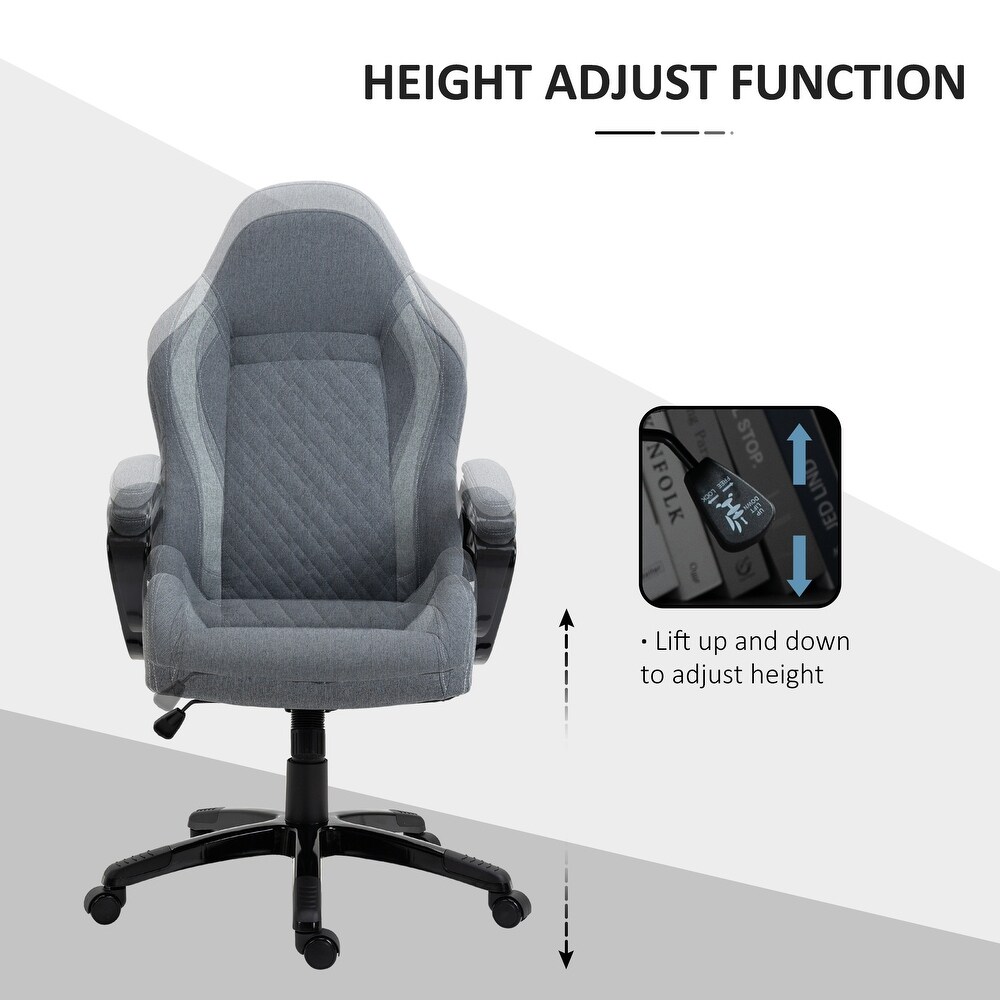 High Back Task Computer Desk Chair with Padded Armrests