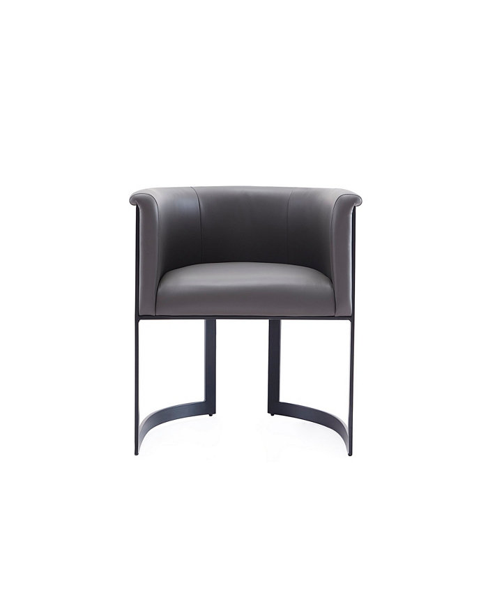 Manhattan Comfort Corso 26.38 Faux Leather Upholstered Metal Dining Chair