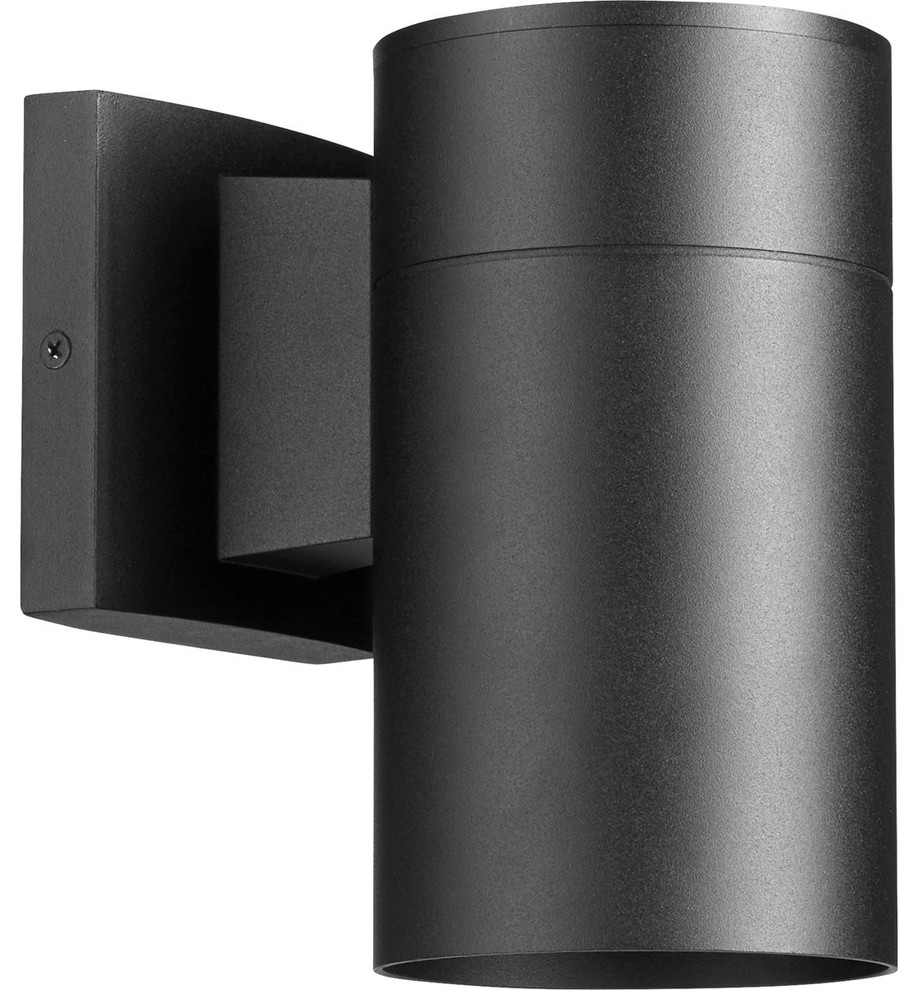 Quorum Cylinder 1 Light 8 quotNoir Outdoor Wall Lantern   Modern   Outdoor Wall Lights And Sconces   by Lighting and Locks  Houzz