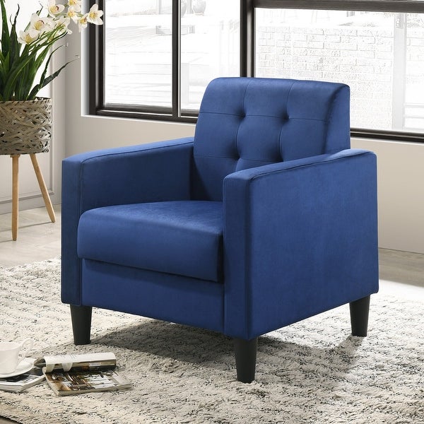 Hale Velvet Accent Armchair with Tufting