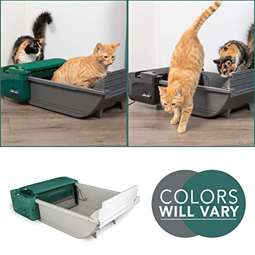 Pet Zone Smart Scoop Automatic Litter Box Value Pack， Self Cleaning Litter Box， Kitty Litter Box No Expensive Refills [ Auto Hands-Free Large Litter Box， Easy to Clean， Works w/ Clumping Cat Litter ]