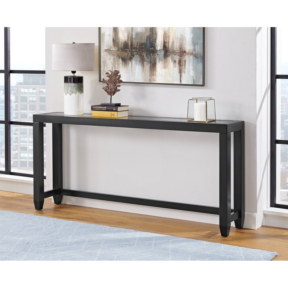 Cordero Wood and Glass Top 66 Inch Wide Sofa Console Table